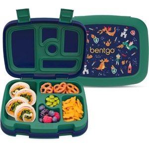 image:imageBentgo Kids Prints LeakProof 5Compartment BentoStyle Kids Lunch Box  Ideal Portion Sizes for Ages 37 Durable DropProof Dishwasher Safe PFAS amp BPAFree Materials FairiesDragons  Knights