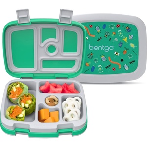 image:imageBentgo Kids Prints LeakProof 5Compartment BentoStyle Kids Lunch Box  Ideal Portion Sizes for Ages 37 Durable DropProof Dishwasher Safe PFAS amp BPAFree Materials FairiesBug Buddies