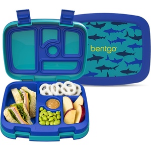image:imageBentgo Kids Prints LeakProof 5Compartment BentoStyle Kids Lunch Box  Ideal Portion Sizes for Ages 37 Durable DropProof Dishwasher Safe PFAS amp BPAFree Materials FairiesSharks