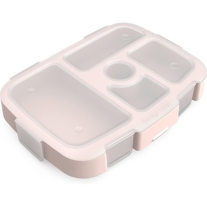 image:imageBentgo Kids Prints Tray with Transparent Cover 5Compartment BPAFree  Meal Prep Portion Control Transparent Lid Freshness Locking Clips Reusable Nature AdventureNature Adventure