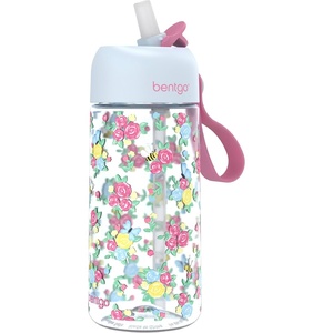 image:imageBentgo Kids Water Bottle LeakProof Bite amp Sip Spout 15 fl oz  PFAS amp BPAFree ShatterResistant Carry Handle Lightweight TopRack Dishwasher Safe Ballet amp BowsBlooming Floral