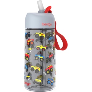 image:imageBentgo Kids Water Bottle LeakProof Bite amp Sip Spout 15 fl oz  PFAS amp BPAFree ShatterResistant Carry Handle Lightweight TopRack Dishwasher Safe Ballet amp BowsTrucks