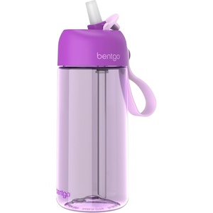 image:imageBentgo Kids Water Bottle LeakProof Bite amp Sip Spout 15 fl oz  PFAS amp BPAFree ShatterResistant Carry Handle Lightweight TopRack Dishwasher Safe Spots amp DotsPurple