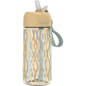 image:imageBentgo Kids Water Bottle LeakProof Bite amp Sip Spout 15 fl oz  PFAS amp BPAFree ShatterResistant Carry Handle Lightweight TopRack Dishwasher Safe Spots amp DotsWavy