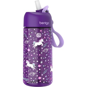 image:imageBentgo Kids Water Bottle LeakProof Bite amp Sip Spout 15 fl oz  PFAS amp BPAFree ShatterResistant Carry Handle Lightweight TopRack Dishwasher Safe Spots amp DotsUnicorn