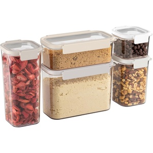 image:imageBentgo Pantry  6Piece Airtight Cereal Containers Easy Push amp Pour Lid Stackable amp Clear BPAFree Storage Locking Lids for Freshness  Ideal for Kitchen amp Pantry Organization Snow10Piece Food Storage Set White Stone