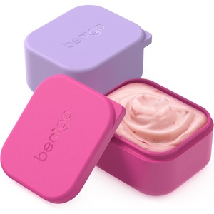 image:imageBentgo Sidekicks 2Pack Silicone Container Set  Dipping Sauce Cups for Condiments amp Small Snacks Reusable Durable amp LeakProof Liquid Storage Salad Dressing Container  26 oz Gray amp AquaLavender  Pink