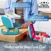 image:imageBentgo Chill Kids 4Compartment Bento Box Leakproof Lunch Box  BuiltIn Ice Pack 33 Cup Capacity BPAFree Microwave amp Dishwasher Safe Tray Ideal for Ages 37 RedRoyalConfetti Edition  Truly Teal