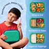 image:imageBentgo Chill Kids 4Compartment Bento Box Leakproof Lunch Box  BuiltIn Ice Pack 33 Cup Capacity BPAFree Microwave amp Dishwasher Safe Tray Ideal for Ages 37 RedRoyalGreenNavy