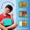 image:imageBentgo Chill Kids 4Compartment Bento Box Leakproof Lunch Box  BuiltIn Ice Pack 33 Cup Capacity BPAFree Microwave amp Dishwasher Safe Tray Ideal for Ages 37 RedRoyalElectric Aqua