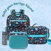 image:imageBentgo Chill Kids 4Compartment Bento Box Leakproof Lunch Box  BuiltIn Ice Pack 33 Cup Capacity BPAFree Microwave amp Dishwasher Safe Tray Ideal for Ages 37 RedRoyalConfetti Edition  Truly Teal