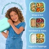 image:imageBentgo Chill Kids 4Compartment Bento Box Leakproof Lunch Box  BuiltIn Ice Pack 33 Cup Capacity BPAFree Microwave amp Dishwasher Safe Tray Ideal for Ages 37 RedRoyalAqua