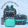 image:imageBentgo Chill Kids 4Compartment Bento Box Leakproof Lunch Box  BuiltIn Ice Pack 33 Cup Capacity BPAFree Microwave amp Dishwasher Safe Tray Ideal for Ages 37 RedRoyalElectric Aqua