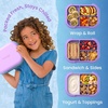 image:imageBentgo Chill Kids 4Compartment Bento Box Leakproof Lunch Box  BuiltIn Ice Pack 33 Cup Capacity BPAFree Microwave amp Dishwasher Safe Tray Ideal for Ages 37 RedRoyalConfetti Edition  Vivid Orchid