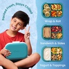 image:imageBentgo Chill Kids 4Compartment Bento Box Leakproof Lunch Box  BuiltIn Ice Pack 33 Cup Capacity BPAFree Microwave amp Dishwasher Safe Tray Ideal for Ages 37 RedRoyalConfetti Edition  Truly Teal
