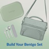 image:imageBentgo Chill Max LeakProof XL BentoStyle 3 or 4 Compartment Lunch Box  Included Ice Pack Keeps Food Cold 5Cup Capacity for Adults amp Ages 8 BPAFree Dishwasher Safe Fog amp Deep TealClay Green  Gray