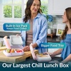 image:imageBentgo Chill Max LeakProof XL BentoStyle 3 or 4 Compartment Lunch Box  Included Ice Pack Keeps Food Cold 5Cup Capacity for Adults amp Ages 8 BPAFree Dishwasher Safe Fog amp Deep TealLavender  Peach Blossom