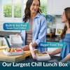image:imageBentgo Chill Max LeakProof XL BentoStyle 3 or 4 Compartment Lunch Box  Included Ice Pack Keeps Food Cold 5Cup Capacity for Adults amp Ages 8 BPAFree Dishwasher Safe Fog amp Deep TealFog  Deep Teal