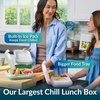 image:imageBentgo Chill Max LeakProof XL BentoStyle 3 or 4 Compartment Lunch Box  Included Ice Pack Keeps Food Cold 5Cup Capacity for Adults amp Ages 8 BPAFree Dishwasher Safe Fog amp Deep TealPink Cloud  Blush