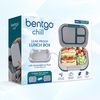 image:imageBentgo Chill Max LeakProof XL BentoStyle 3 or 4 Compartment Lunch Box  Included Ice Pack Keeps Food Cold 5Cup Capacity for Adults amp Ages 8 BPAFree Dishwasher Safe Fog amp Deep TealFog  Deep Teal
