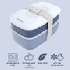 image:imageBentgo Classic Stackable 3Compartment Adult BentoStyle Lunch Box  Removable Utensil Set and Sealing Strap BPAFree Food Container Ideal for Meal Prep Work and On the Go Coastal AquaSlate