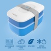 image:imageBentgo Classic Stackable 3Compartment Adult BentoStyle Lunch Box  Removable Utensil Set and Sealing Strap BPAFree Food Container Ideal for Meal Prep Work and On the Go Coastal AquaBlue