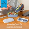 image:imageBentgo Classic Stackable 3Compartment Adult BentoStyle Lunch Box  Removable Utensil Set and Sealing Strap BPAFree Food Container Ideal for Meal Prep Work and On the Go Coastal AquaSlate