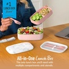 image:imageBentgo Classic Stackable 3Compartment Adult BentoStyle Lunch Box  Removable Utensil Set and Sealing Strap BPAFree Food Container Ideal for Meal Prep Work and On the Go Coastal AquaBlush Marble