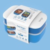 image:imageBentgo Classic Stackable 3Compartment Adult BentoStyle Lunch Box  Removable Utensil Set and Sealing Strap BPAFree Food Container Ideal for Meal Prep Work and On the Go Coastal AquaBlue