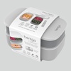 image:imageBentgo Classic Stackable 3Compartment Adult BentoStyle Lunch Box  Removable Utensil Set and Sealing Strap BPAFree Food Container Ideal for Meal Prep Work and On the Go Coastal AquaGray