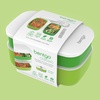 image:imageBentgo Classic Stackable 3Compartment Adult BentoStyle Lunch Box  Removable Utensil Set and Sealing Strap BPAFree Food Container Ideal for Meal Prep Work and On the Go Coastal AquaGreen