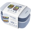image:imageBentgo Classic Stackable 3Compartment Adult BentoStyle Lunch Box  Removable Utensil Set and Sealing Strap BPAFree Food Container Ideal for Meal Prep Work and On the Go Coastal AquaSlate