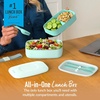 image:imageBentgo Classic Stackable 3Compartment Adult BentoStyle Lunch Box  Removable Utensil Set and Sealing Strap BPAFree Food Container Ideal for Meal Prep Work and On the Go Coastal AquaCoastal Aqua