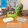 image:imageBentgo Classic Stackable 3Compartment Adult BentoStyle Lunch Box  Removable Utensil Set and Sealing Strap BPAFree Food Container Ideal for Meal Prep Work and On the Go Coastal AquaGreen