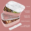 image:imageBentgo Classic Stackable 3Compartment Adult BentoStyle Lunch Box  Removable Utensil Set and Sealing Strap BPAFree Food Container Ideal for Meal Prep Work and On the Go Coastal AquaBlush Marble