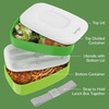 image:imageBentgo Classic Stackable 3Compartment Adult BentoStyle Lunch Box  Removable Utensil Set and Sealing Strap BPAFree Food Container Ideal for Meal Prep Work and On the Go Coastal AquaGreen