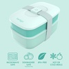 image:imageBentgo Classic Stackable 3Compartment Adult BentoStyle Lunch Box  Removable Utensil Set and Sealing Strap BPAFree Food Container Ideal for Meal Prep Work and On the Go Coastal AquaCoastal Aqua