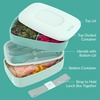 image:imageBentgo Classic Stackable 3Compartment Adult BentoStyle Lunch Box  Removable Utensil Set and Sealing Strap BPAFree Food Container Ideal for Meal Prep Work and On the Go Coastal AquaCoastal Aqua