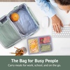 image:imageBentgo Deluxe Insulated Lunch Bag with Adjustable Strap amp Outer Pocket  Fits Most Bentgo Lunch Boxes Internal Mesh Pocket Safe amp Durable Materials SlateKhaki Green