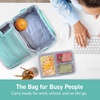 image:imageBentgo Deluxe Insulated Lunch Bag with Adjustable Strap amp Outer Pocket  Fits Most Bentgo Lunch Boxes Internal Mesh Pocket Safe amp Durable Materials SlateCoastal Aqua