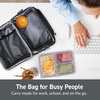 image:imageBentgo Deluxe Insulated Lunch Bag with Adjustable Strap amp Outer Pocket  Fits Most Bentgo Lunch Boxes Internal Mesh Pocket Safe amp Durable Materials SlateCarbon Black