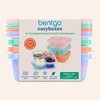 image:imageBentgo Easyboxes 4Compartment Snack Containers  8Piece Set with 4 Trays amp 4 CustomFit Lids to Seal in Freshness  Reusable Food Storage amp Meal Prep Bento BPAFree Containers Classic 4Pack  Meal Prep Food Storage Portion Control Stackable Microwave Freezer amp DishwasherSafe ClassicPastels 4Pack