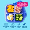 image:imageBentgo Easyboxes 4Compartment Snack Containers  8Piece Set with 4 Trays amp 4 CustomFit Lids to Seal in Freshness  Reusable Food Storage amp Meal Prep Bento BPAFree Containers Classic 4Pack  Meal Prep Food Storage Portion Control Stackable Microwave Freezer amp DishwasherSafe ClassicJewel Brights 4Pack