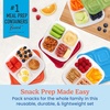 image:imageBentgo Easyboxes 4Compartment Snack Containers  8Piece Set with 4 Trays amp 4 CustomFit Lids to Seal in Freshness  Reusable Food Storage amp Meal Prep Bento BPAFree Containers Classic 4Pack  Meal Prep Food Storage Portion Control Stackable Microwave Freezer amp DishwasherSafe ClassicClassic 4Pack