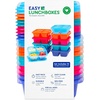 image:imageBentgo Easyboxes 4Compartment Snack Containers  8Piece Set with 4 Trays amp 4 CustomFit Lids to Seal in Freshness  Reusable Food Storage amp Meal Prep Bento BPAFree Containers Classic 4Pack  Meal Prep Food Storage Portion Control Stackable Microwave Freezer amp DishwasherSafe ClassicJewel Brights 10Pack