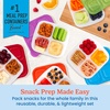image:imageBentgo Easyboxes 4Compartment Snack Containers  8Piece Set with 4 Trays amp 4 CustomFit Lids to Seal in Freshness  Reusable Food Storage amp Meal Prep Bento BPAFree Containers Classic 4Pack  Meal Prep Food Storage Portion Control Stackable Microwave Freezer amp DishwasherSafe ClassicClassic 10Pack