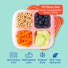 image:imageBentgo Easyboxes 4Compartment Snack Containers  8Piece Set with 4 Trays amp 4 CustomFit Lids to Seal in Freshness  Reusable Food Storage amp Meal Prep Bento BPAFree Containers Classic 4Pack  Meal Prep Food Storage Portion Control Stackable Microwave Freezer amp DishwasherSafe ClassicClassic 10Pack