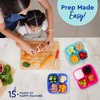 image:imageBentgo Easyboxes 4Compartment Snack Containers  8Piece Set with 4 Trays amp 4 CustomFit Lids to Seal in Freshness  Reusable Food Storage amp Meal Prep Bento BPAFree Containers Classic 4Pack  Meal Prep Food Storage Portion Control Stackable Microwave Freezer amp DishwasherSafe ClassicJewel Brights 10Pack