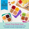 image:imageBentgo Easyboxes 4Compartment Snack Containers  8Piece Set with 4 Trays amp 4 CustomFit Lids to Seal in Freshness  Reusable Food Storage amp Meal Prep Bento BPAFree Containers Classic 4Pack  Meal Prep Food Storage Portion Control Stackable Microwave Freezer amp DishwasherSafe ClassicBrights 4Pack