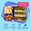 image:imageBentgo Easyboxes Stackable 3Compartment Bento Lunch Boxes Set of 10  Reusable BPAFree Microwave Dishwasher amp FreezerSafe CustomFit Lids Lightweight Jewel BrightsJewel Brights 4Pack